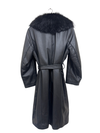 Vintage Leather Coat with Removable Gilet + Removable Fur Collar