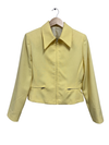 Vintage Suit Skirt Two-Piece Set Yellow