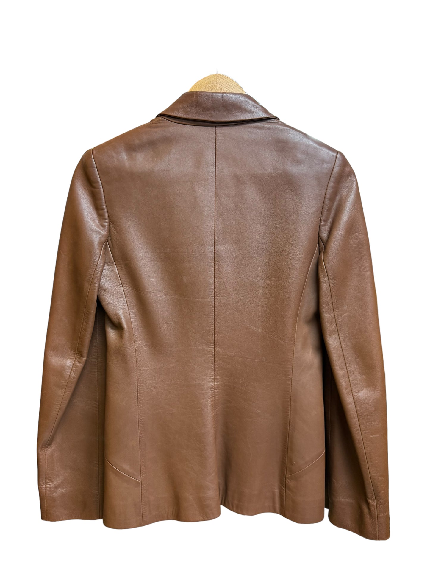 Vintage Loewe Brown Leather jacket - Logo detailing inside