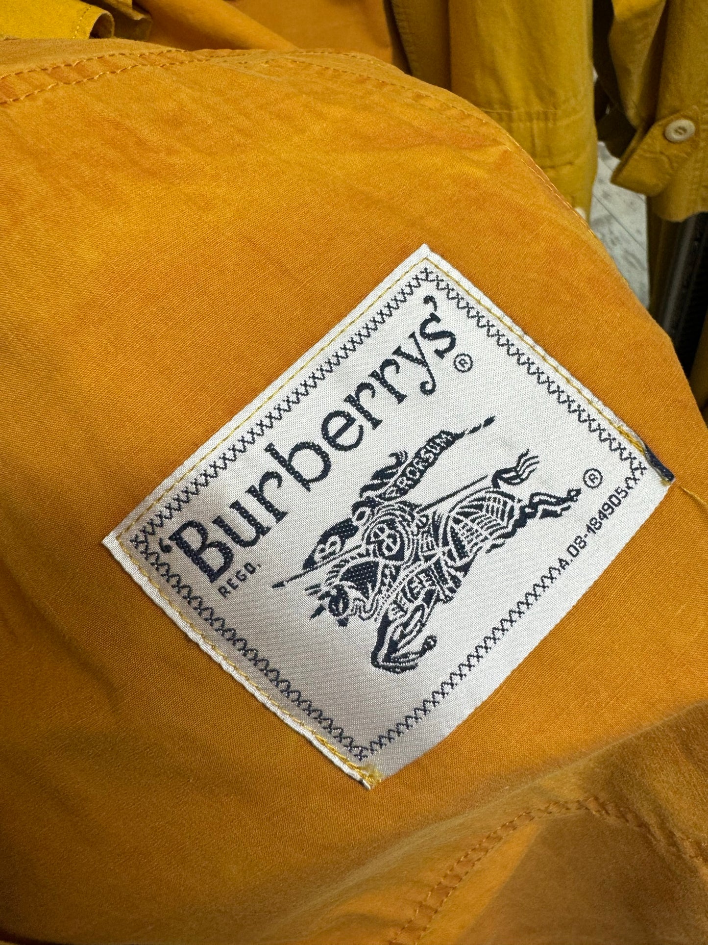 Vintage Burberry Mustard Yellow Coat