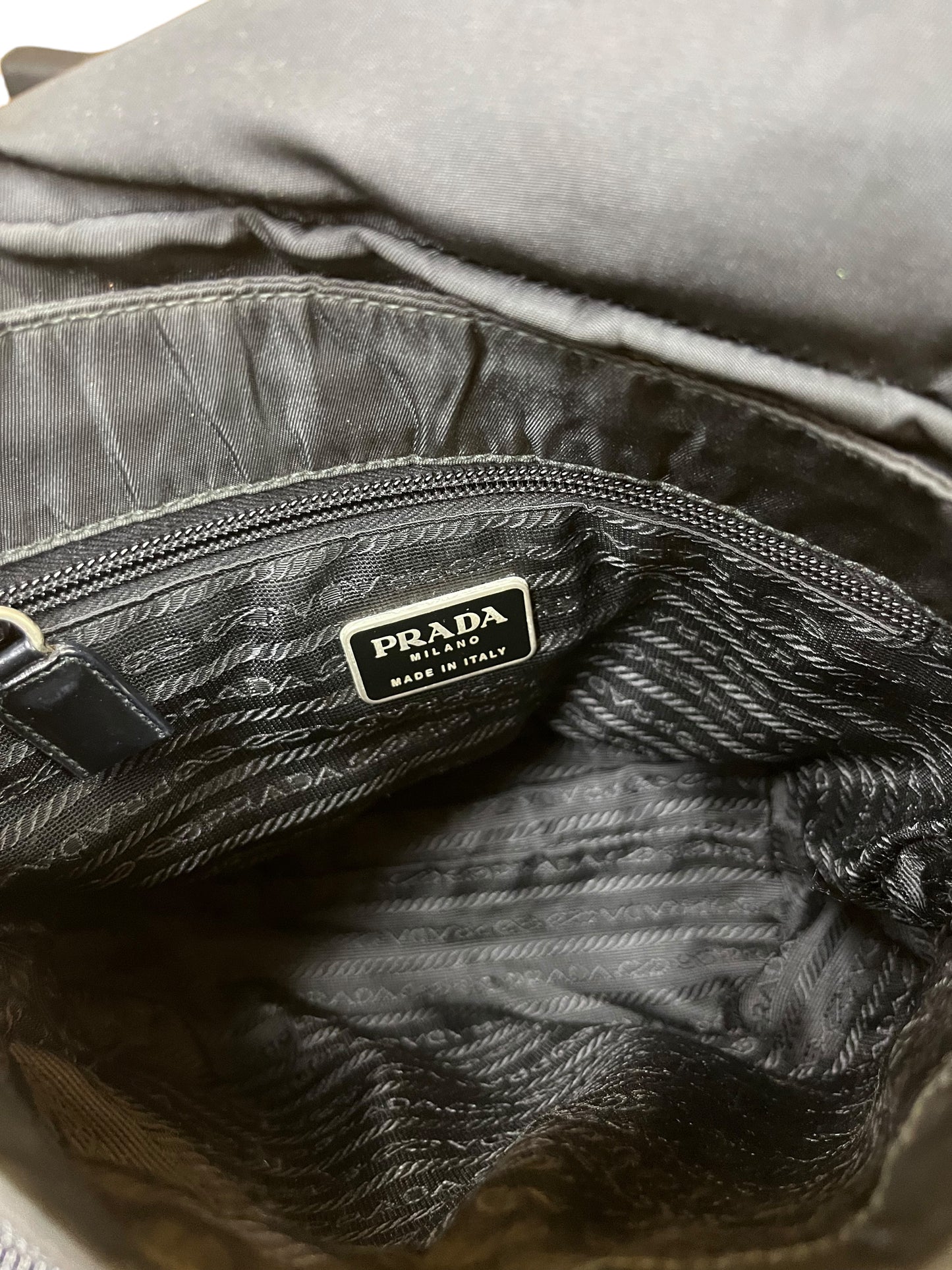 Vintage Prada Black Nylon Crossbody Bag