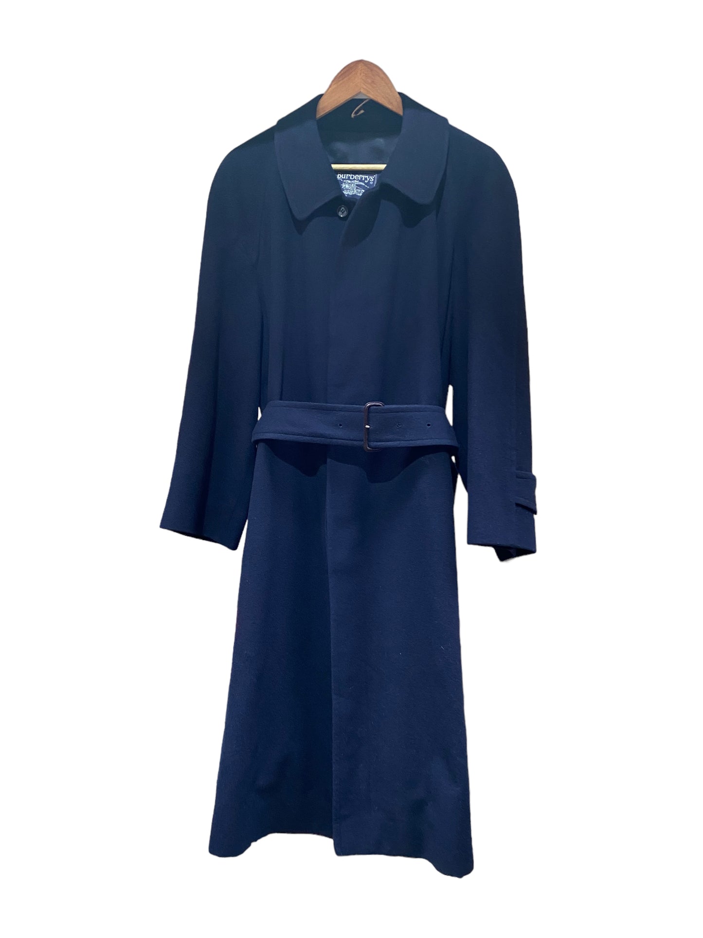 Vintage Burberry Wool Navy Coat