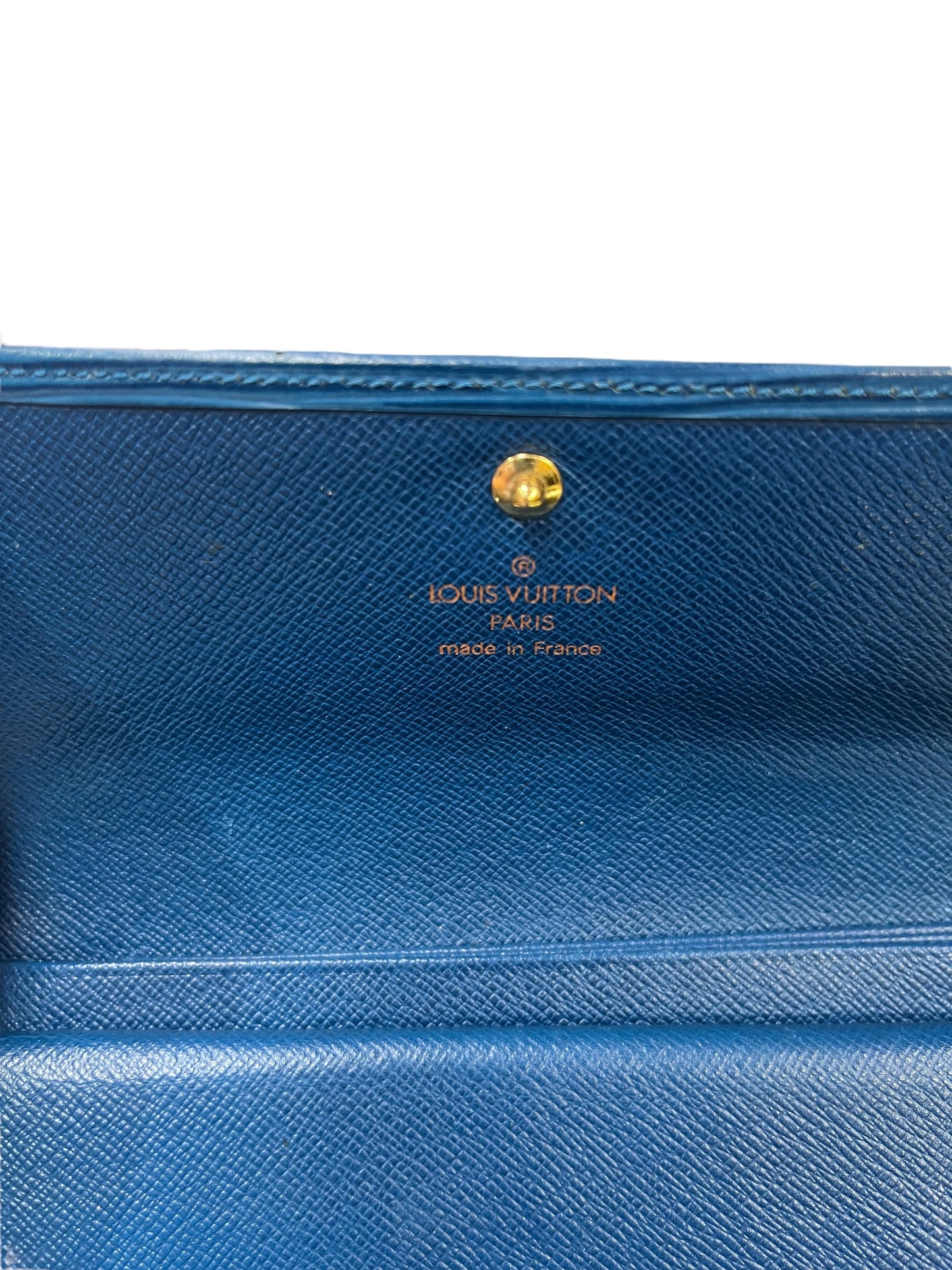 Vintage Louis Vuitton Epi Blue Leather Wallet