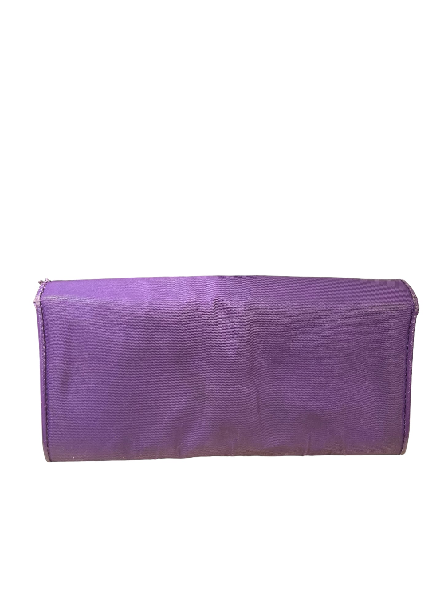 Vintage Prada Front Triangle Logo Purple wallet