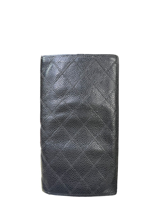 Vintage Chanel Caviar Quilted leather long wallet