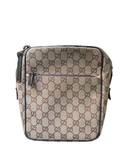 Vintage Gucci GG Canvas Beige Crossbody Bag