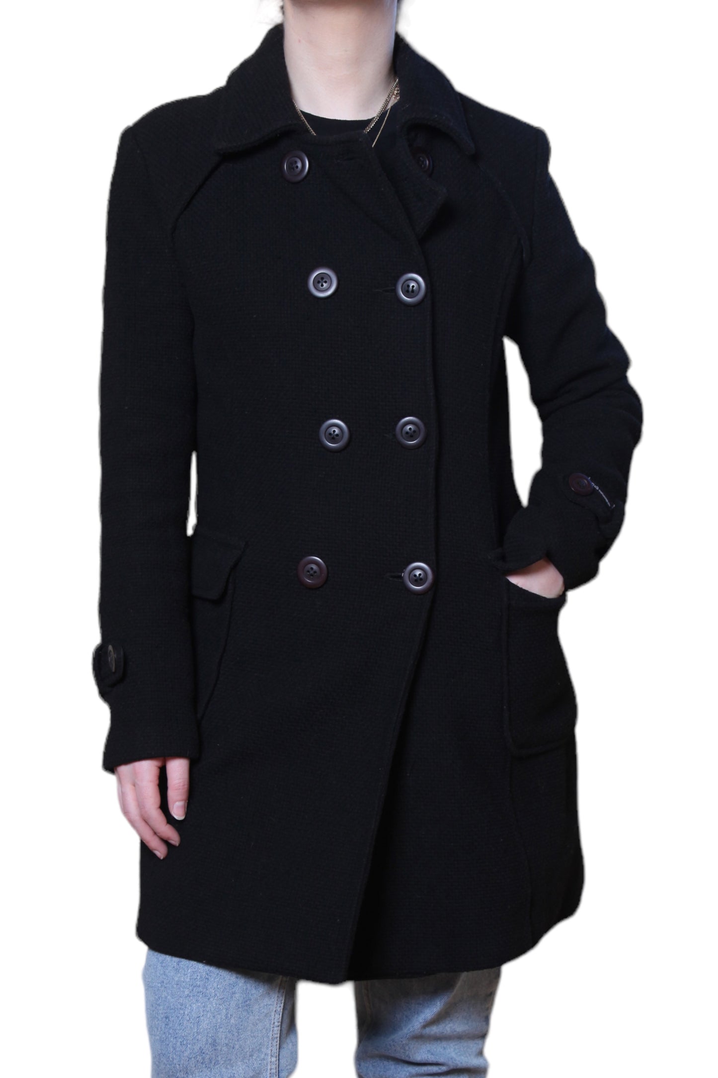 Vintage Dolce & Gabbana Black Wool Coat