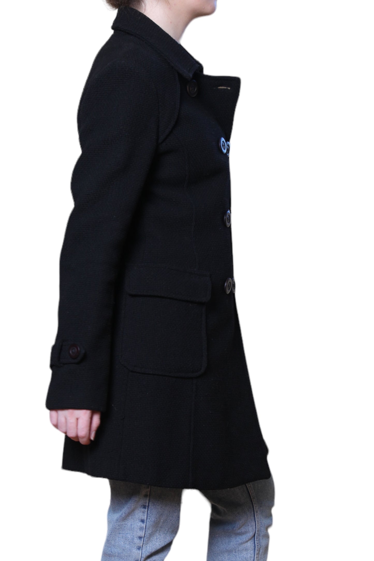 Vintage Dolce & Gabbana Black Wool Coat