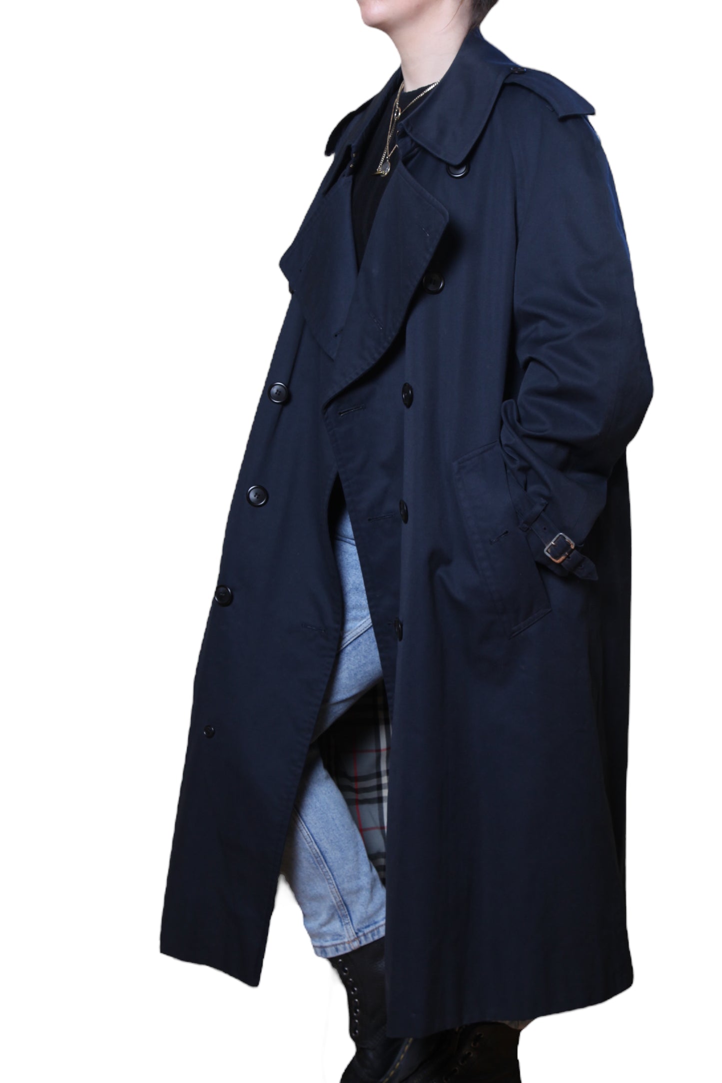 Vintage Burberry Navy Trench (no belt)