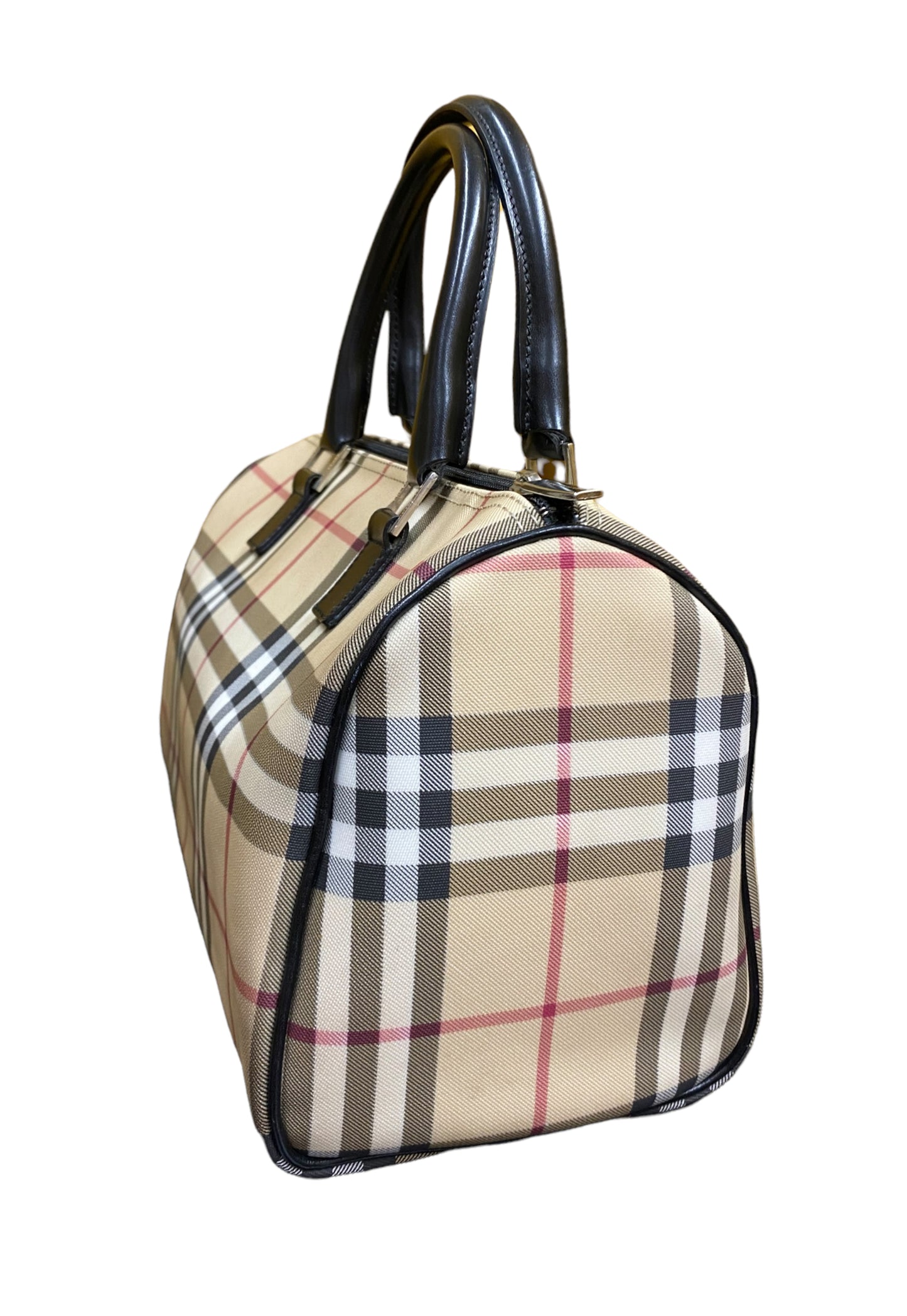 Vintage Burberry Check Bowler Bag