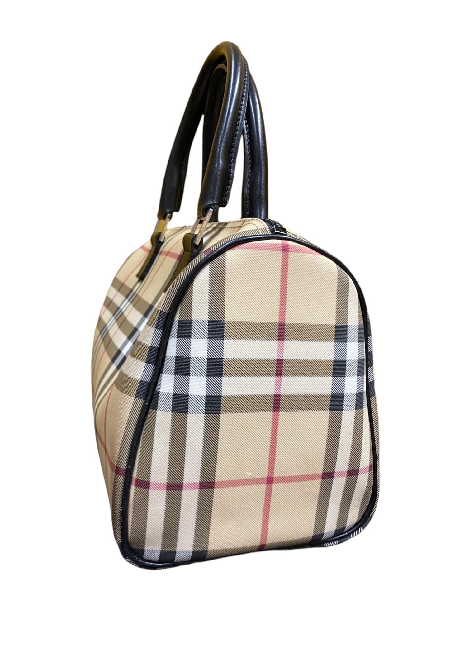 Vintage Burberry Check Bowler Bag