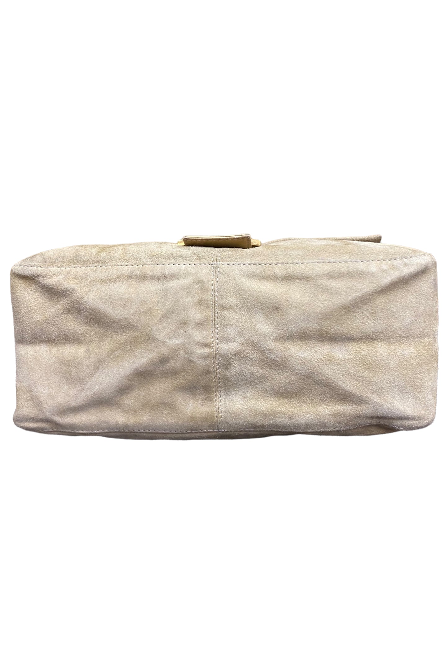 Vintage Fendi Beige Suede Mama Baguette