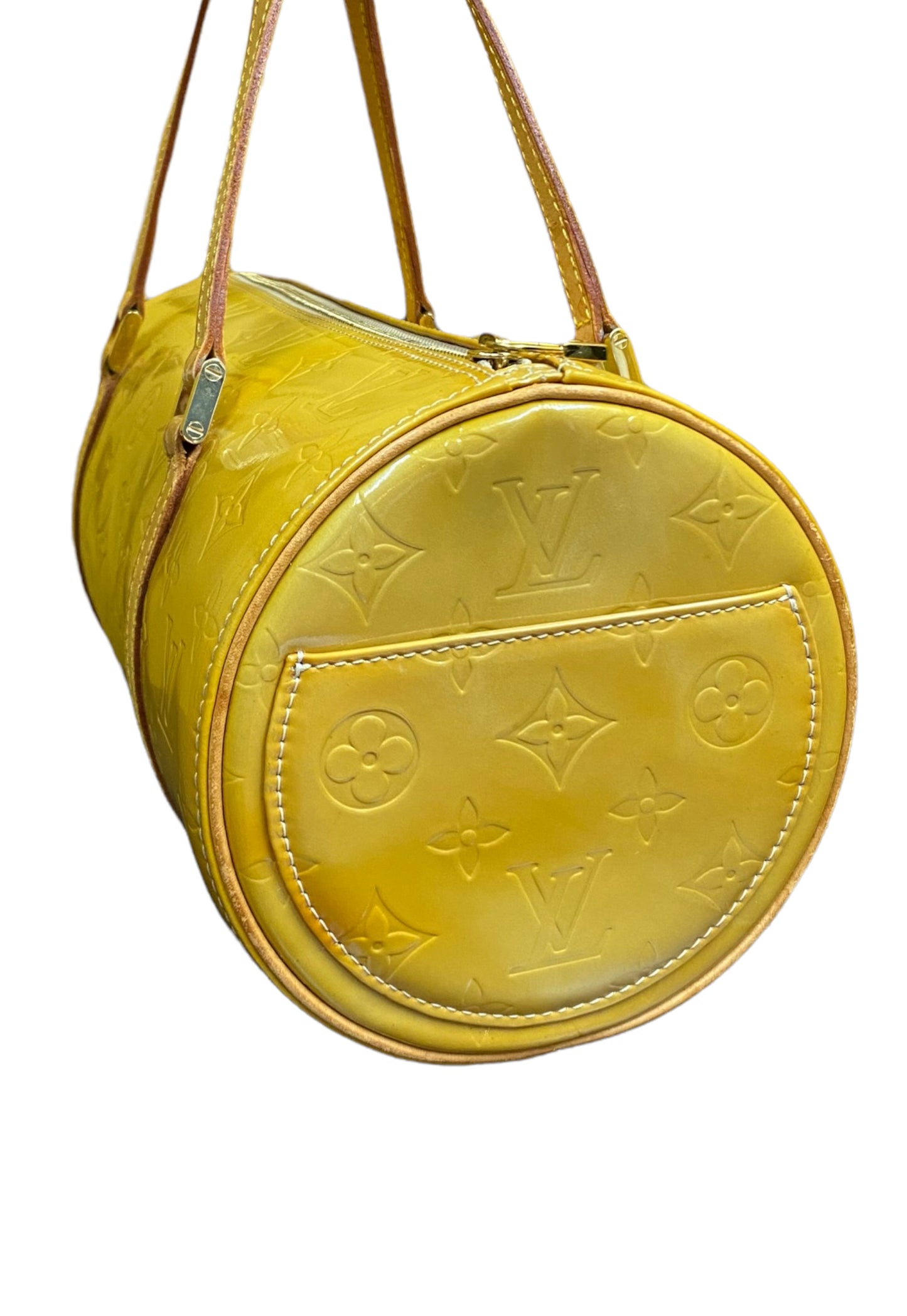 Vintage Louis Vuitton Yellow Vernis Monogram Bedford Bag