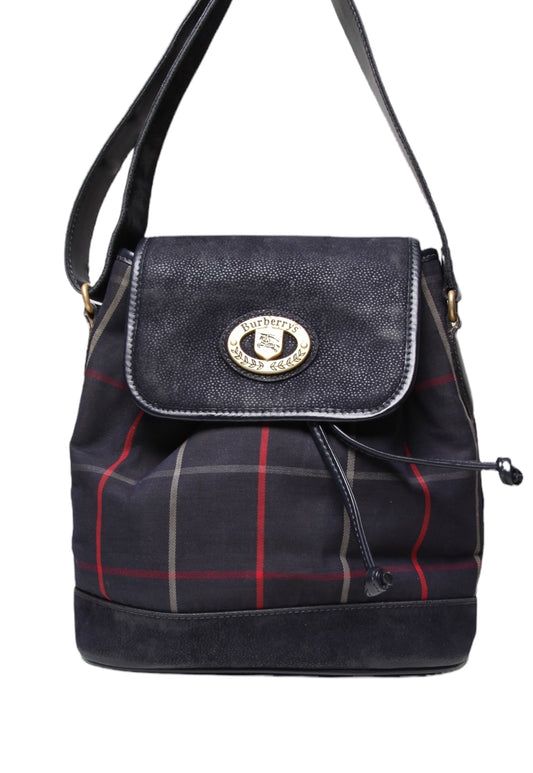 Vintage Burberry Navy Crossbody Bag