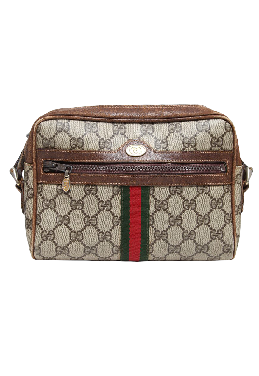 Vintage Gucci GG Ophidia Brown Crossbody Bag