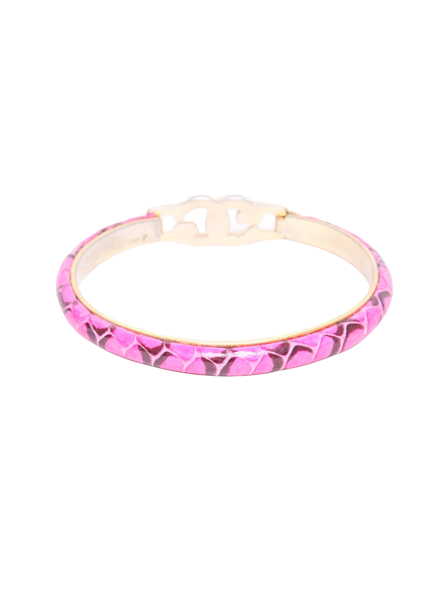 Vintage Gucci Pink Snakeskin Bracelet