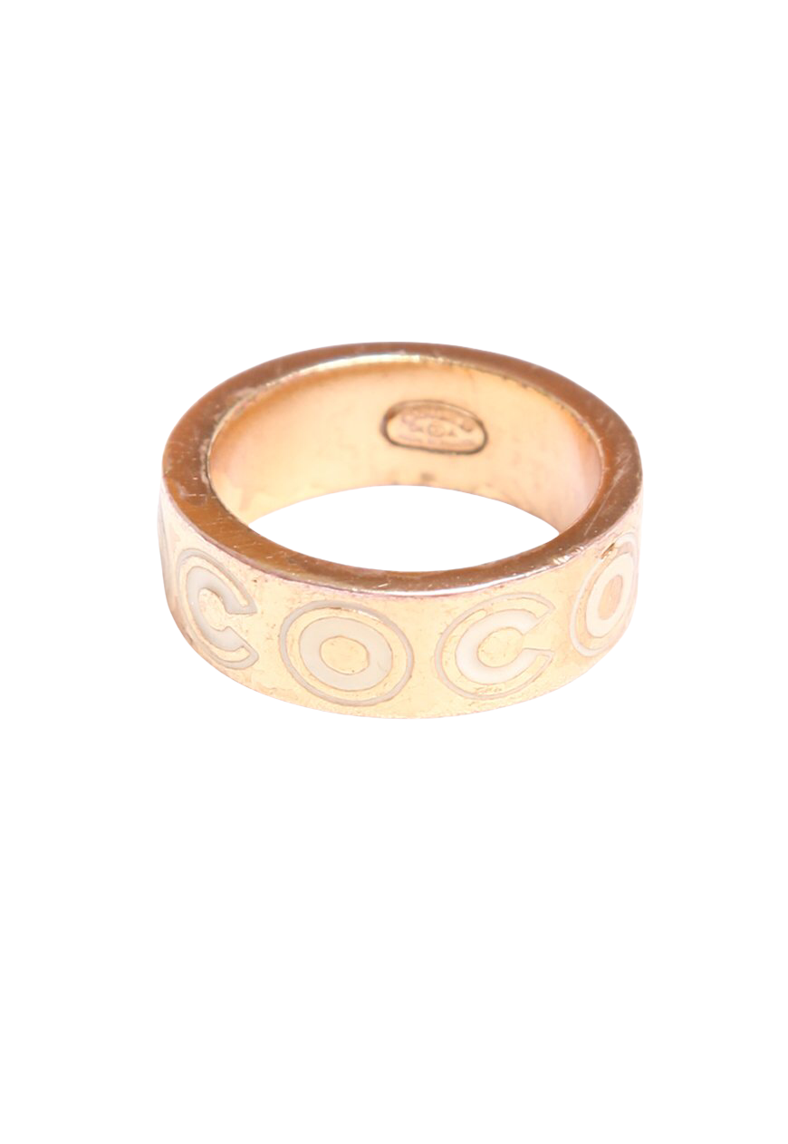 Vintage Chanel Gold Coco Ring