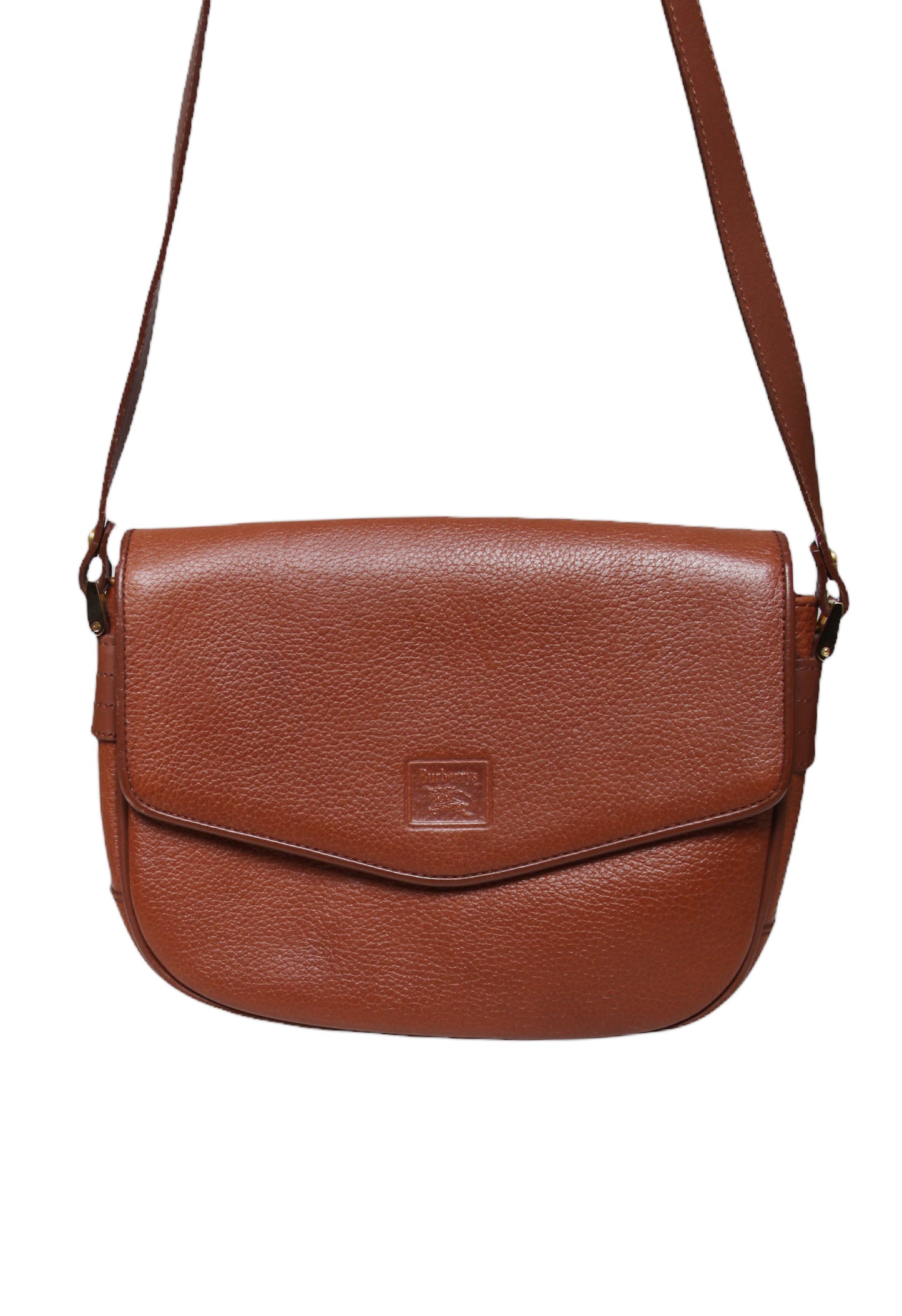 Vintage Burberry Brown Leather Crossbody Bag