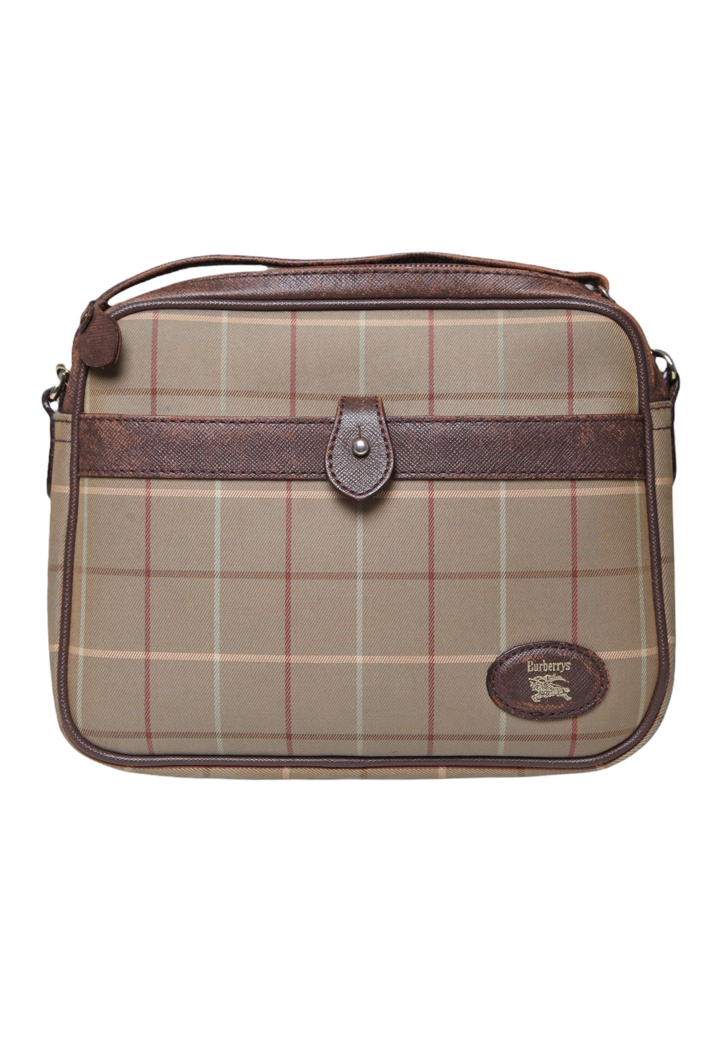 Vintage Burberry Check Print Crossbody Bag