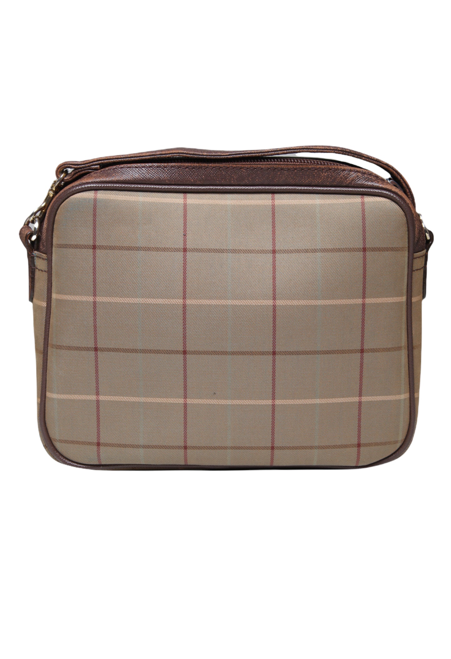 Vintage Burberry Check Print Crossbody Bag