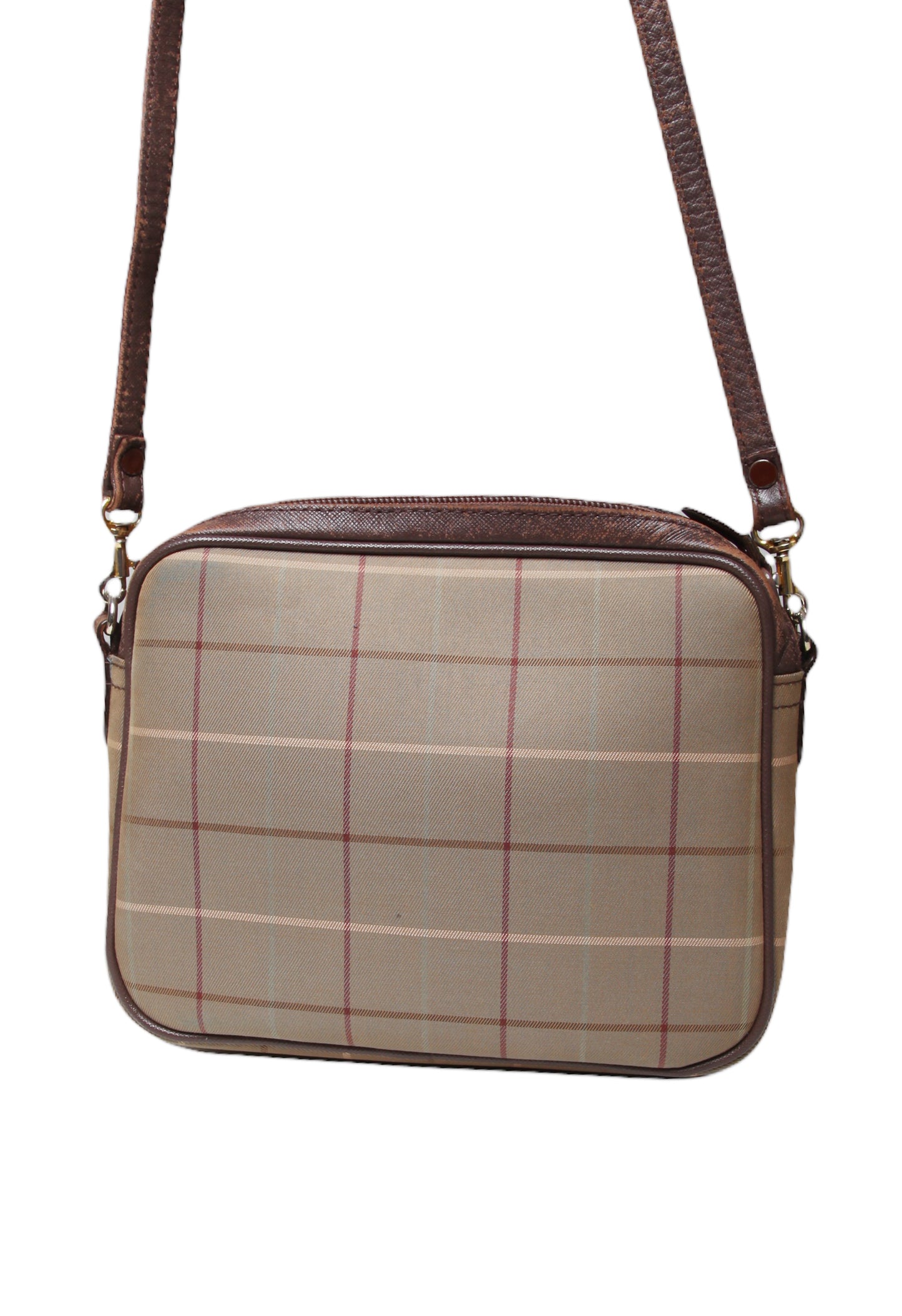 Vintage Burberry Check Print Crossbody Bag