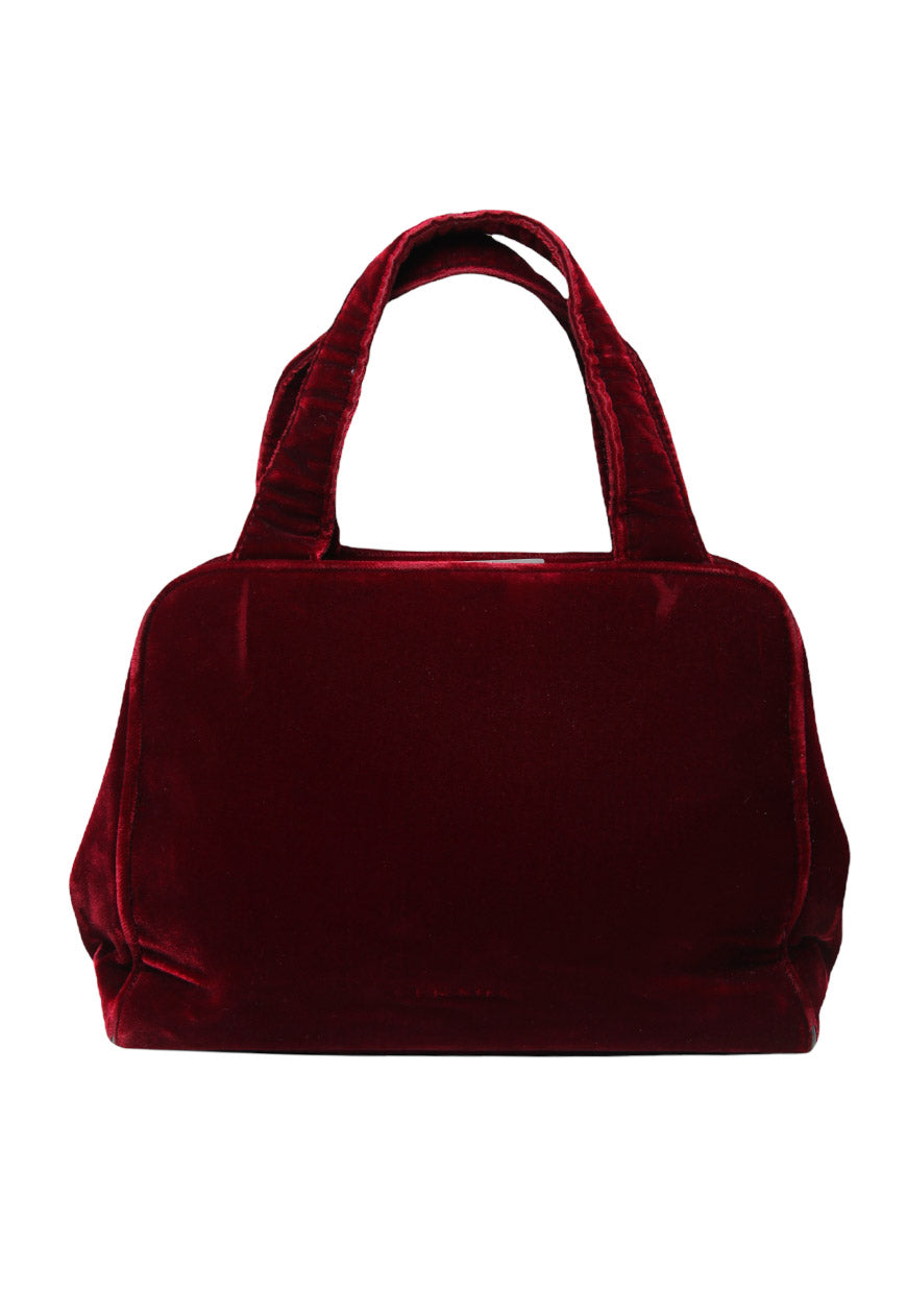 Vintage Prada Red Velvet Handbag