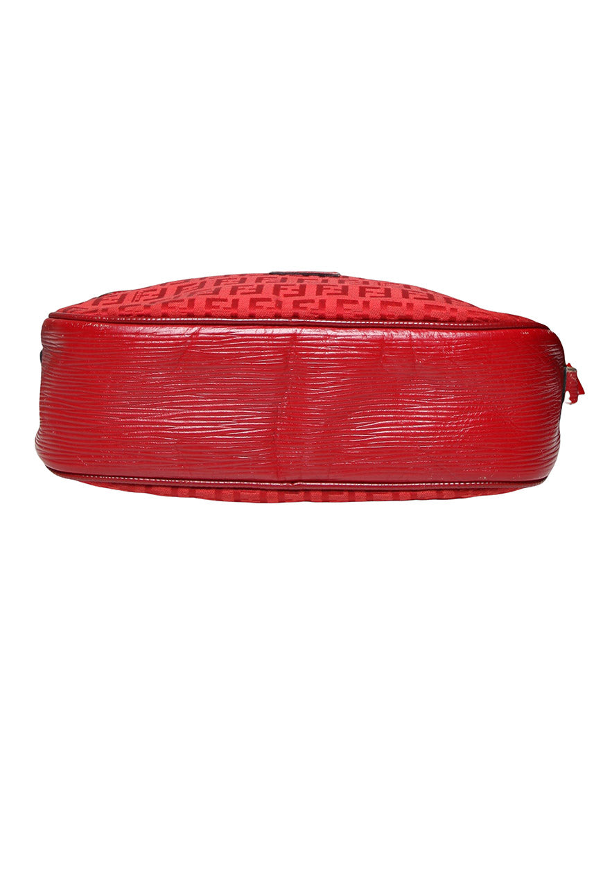 Vintage Fendi Zucchino Red Crossbody