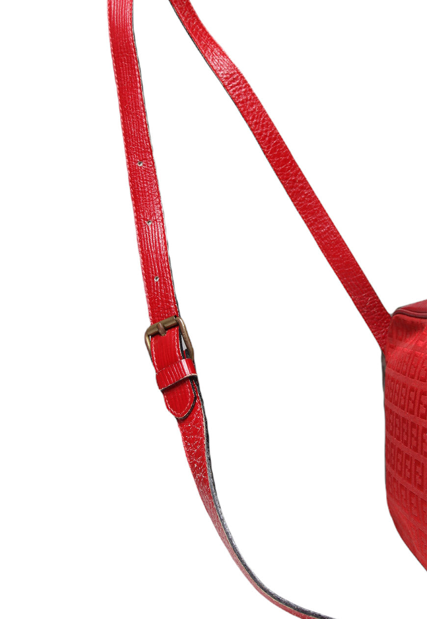 Vintage Fendi Zucchino Red Crossbody