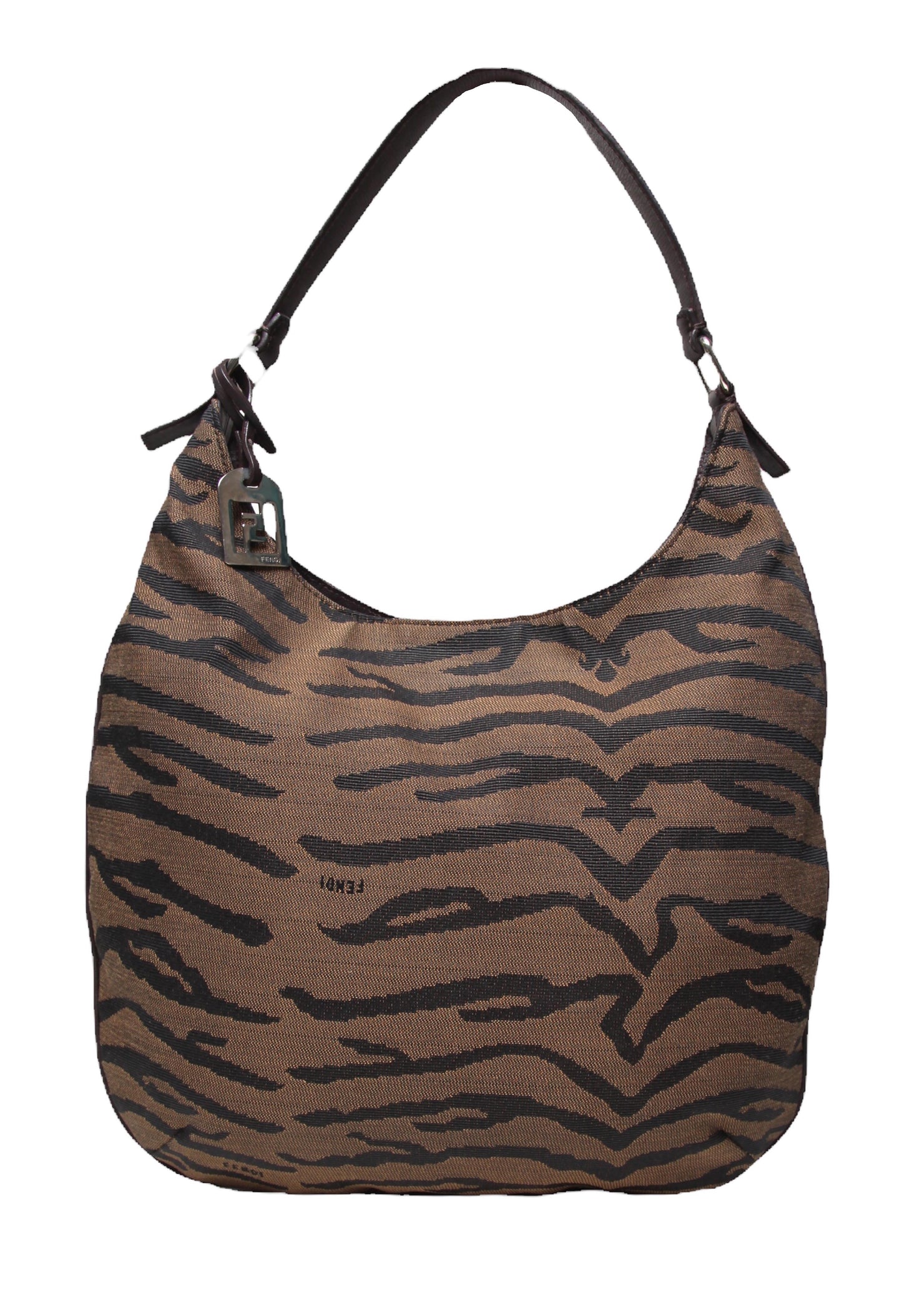 Vintage Fendi Tiger Print Shoulder Bag