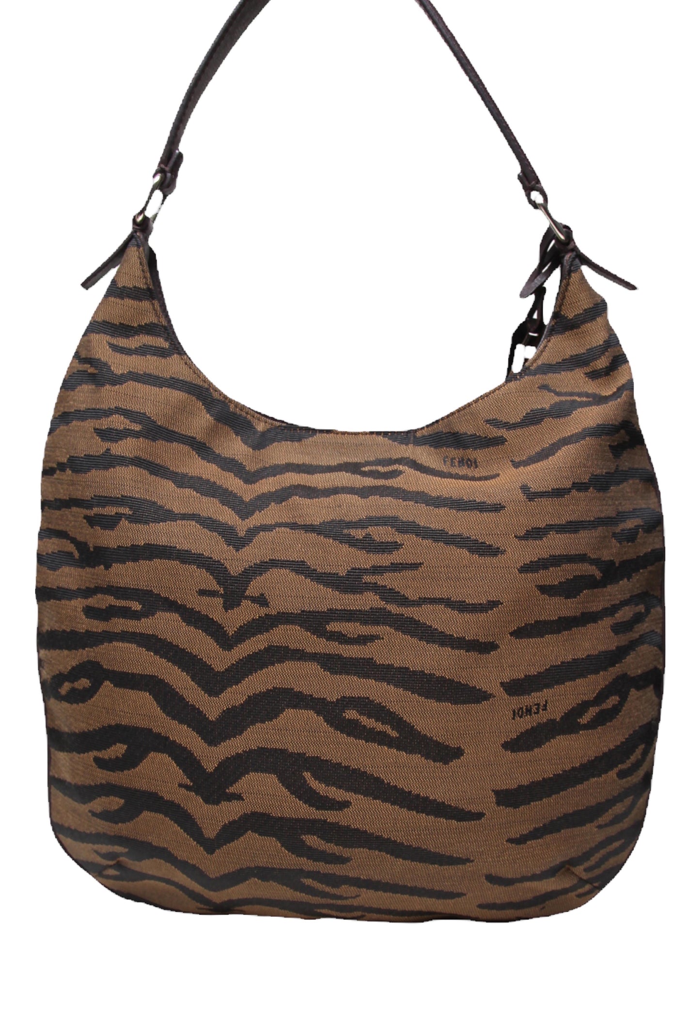 Vintage Fendi Tiger Print Shoulder Bag