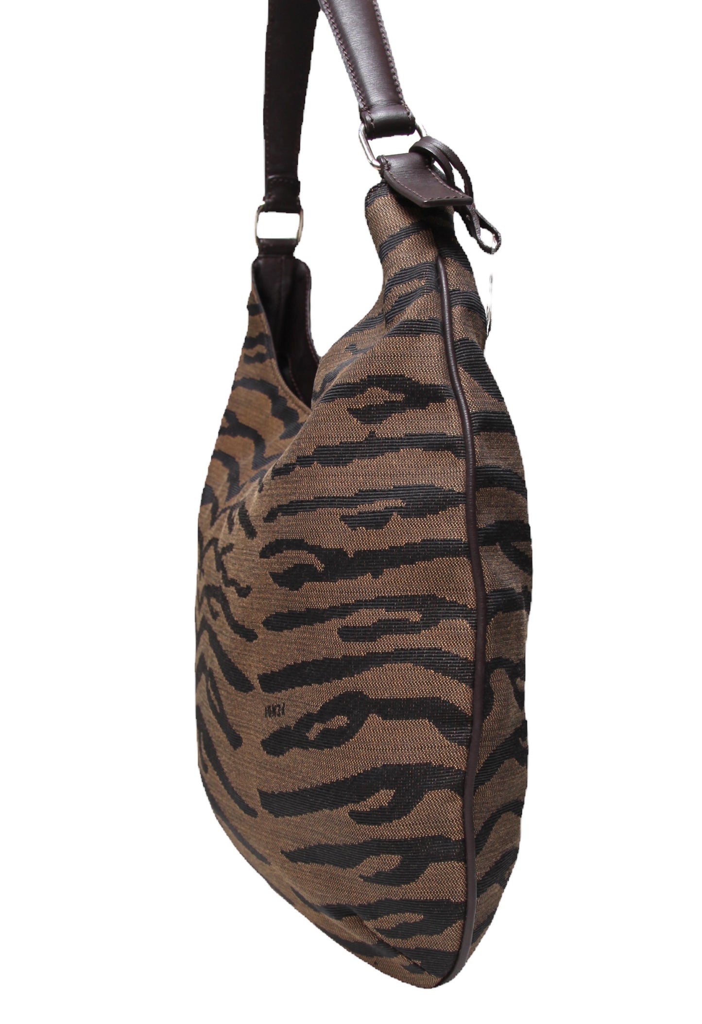 Vintage Fendi Tiger Print Shoulder Bag