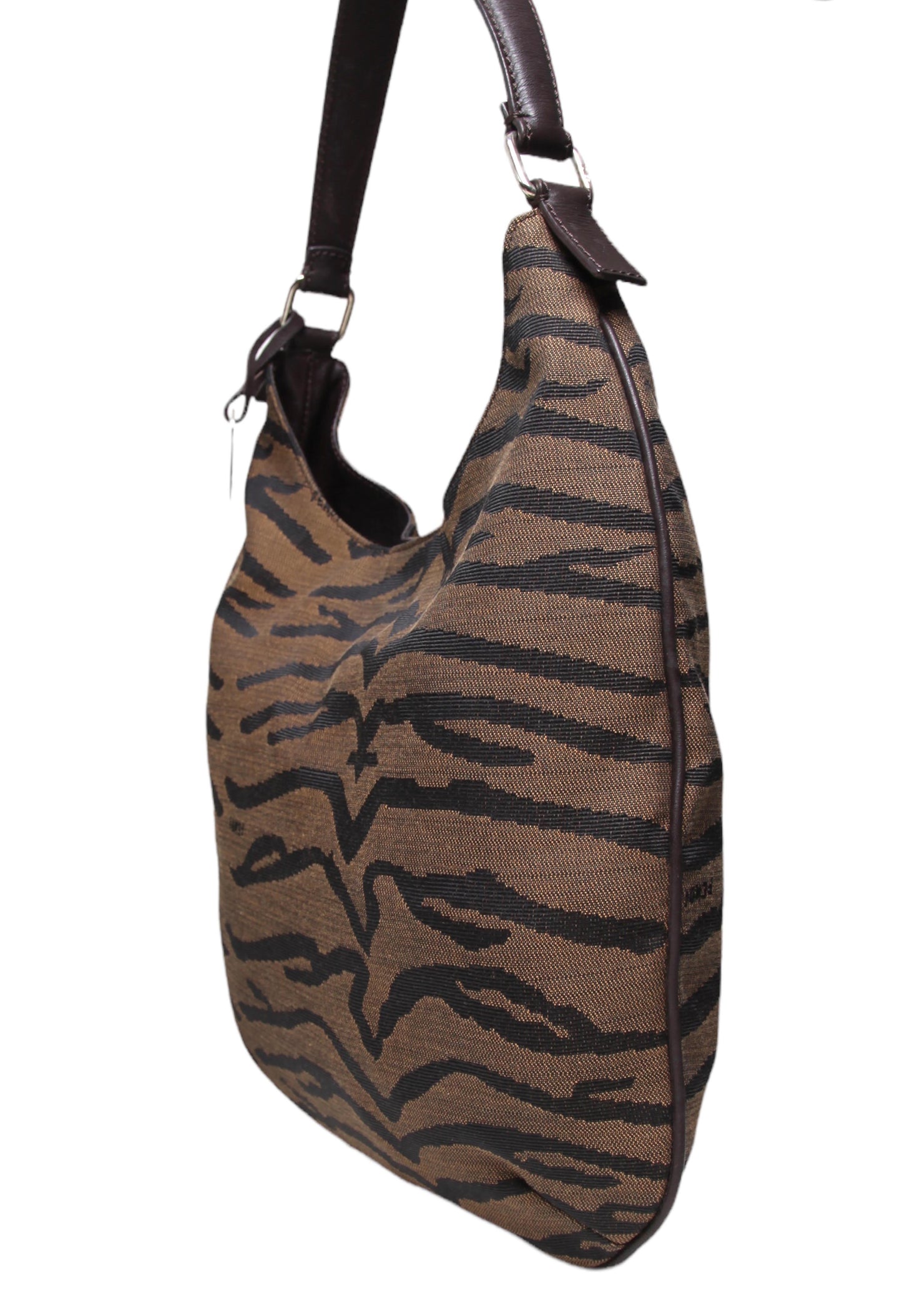 Vintage Fendi Tiger Print Shoulder Bag