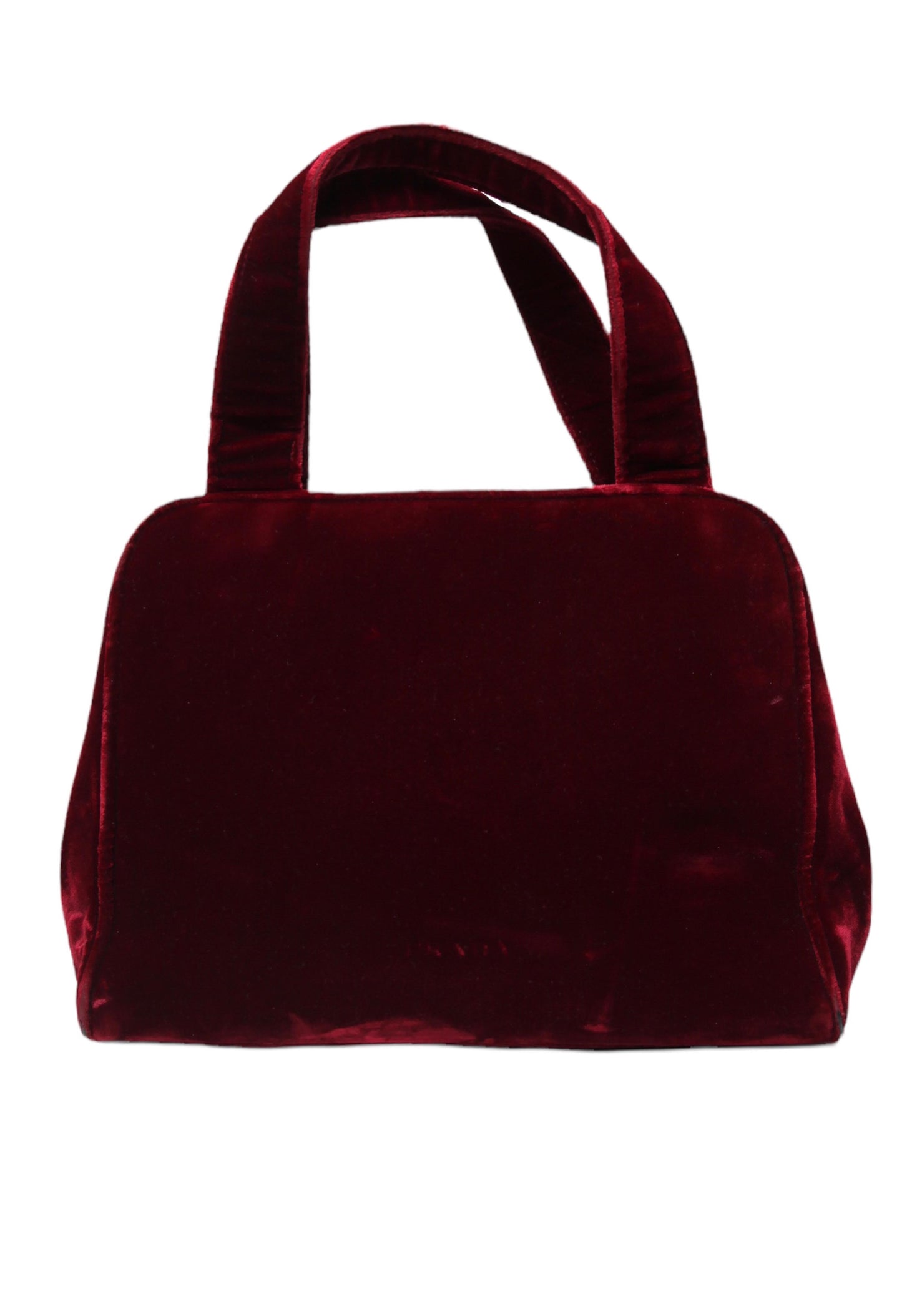 Vintage Prada Red Velvet Handbag (2)