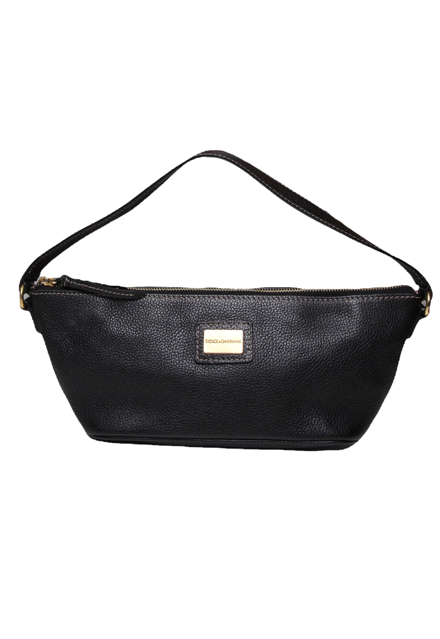 Vintage Dolce & Gabbana Black Leather Pochette