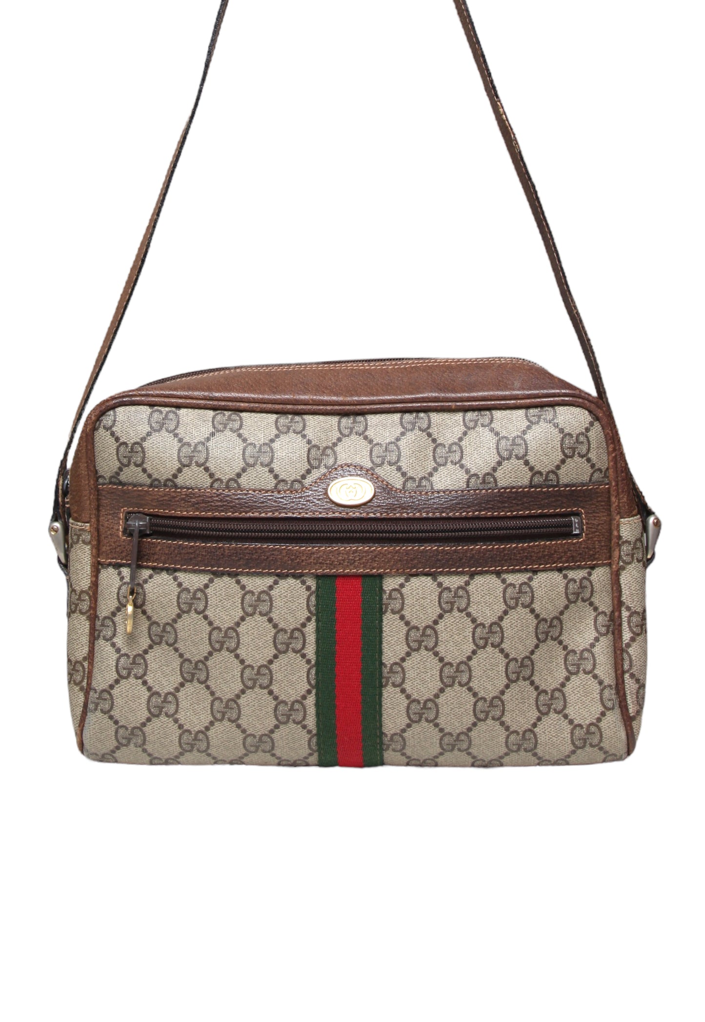 Vintage Gucci GG Plus Ophidia Brown Crossbody