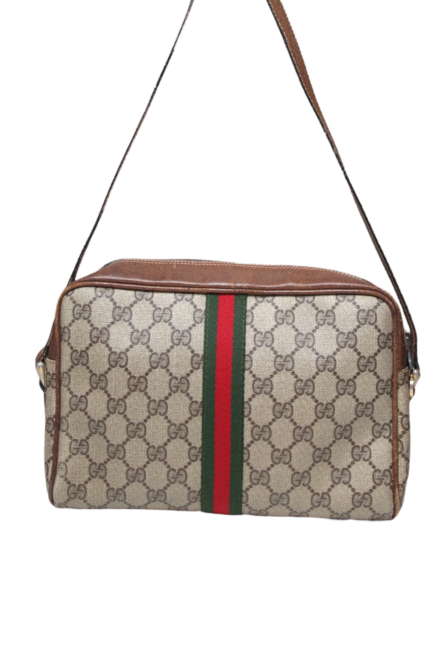 Vintage Gucci GG Plus Ophidia Brown Crossbody