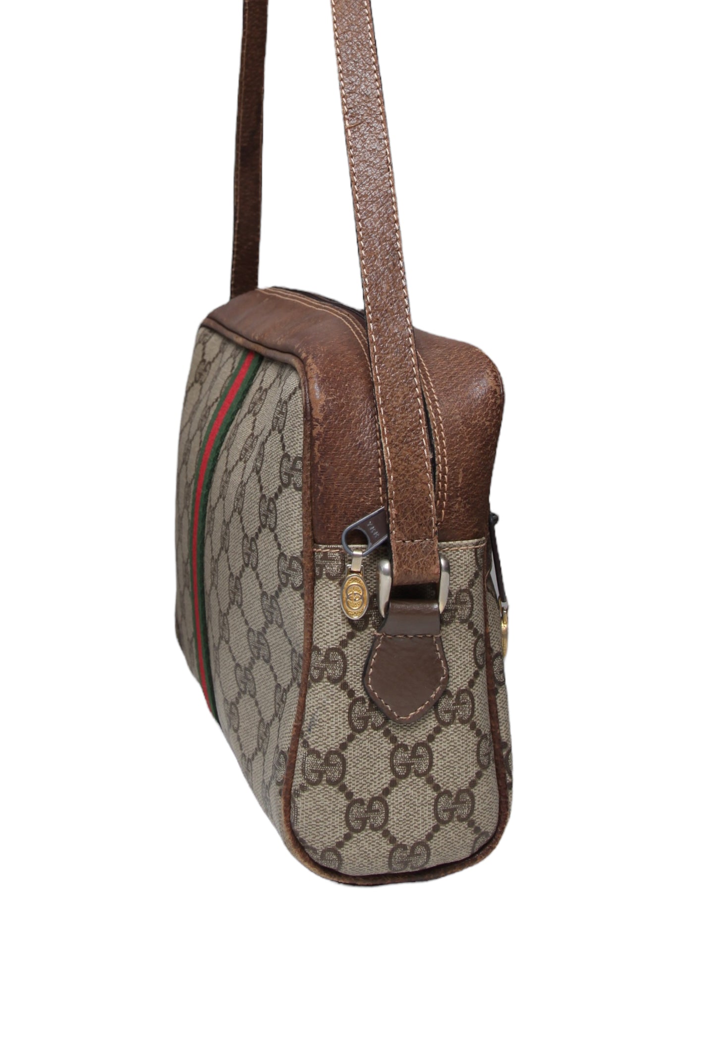 Vintage Gucci GG Plus Ophidia Brown Crossbody