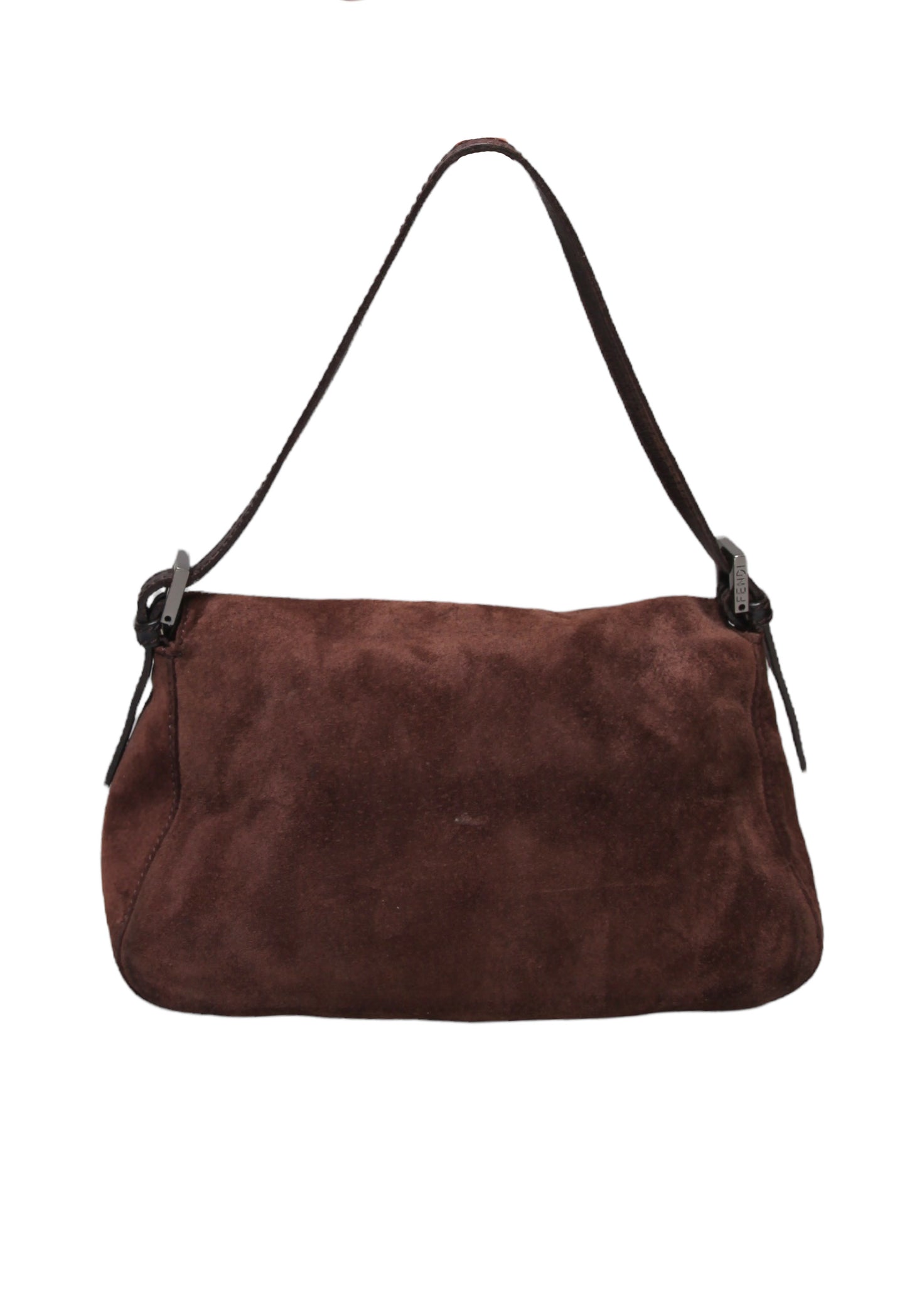 Vintage Fendi Brown Suede Baguette