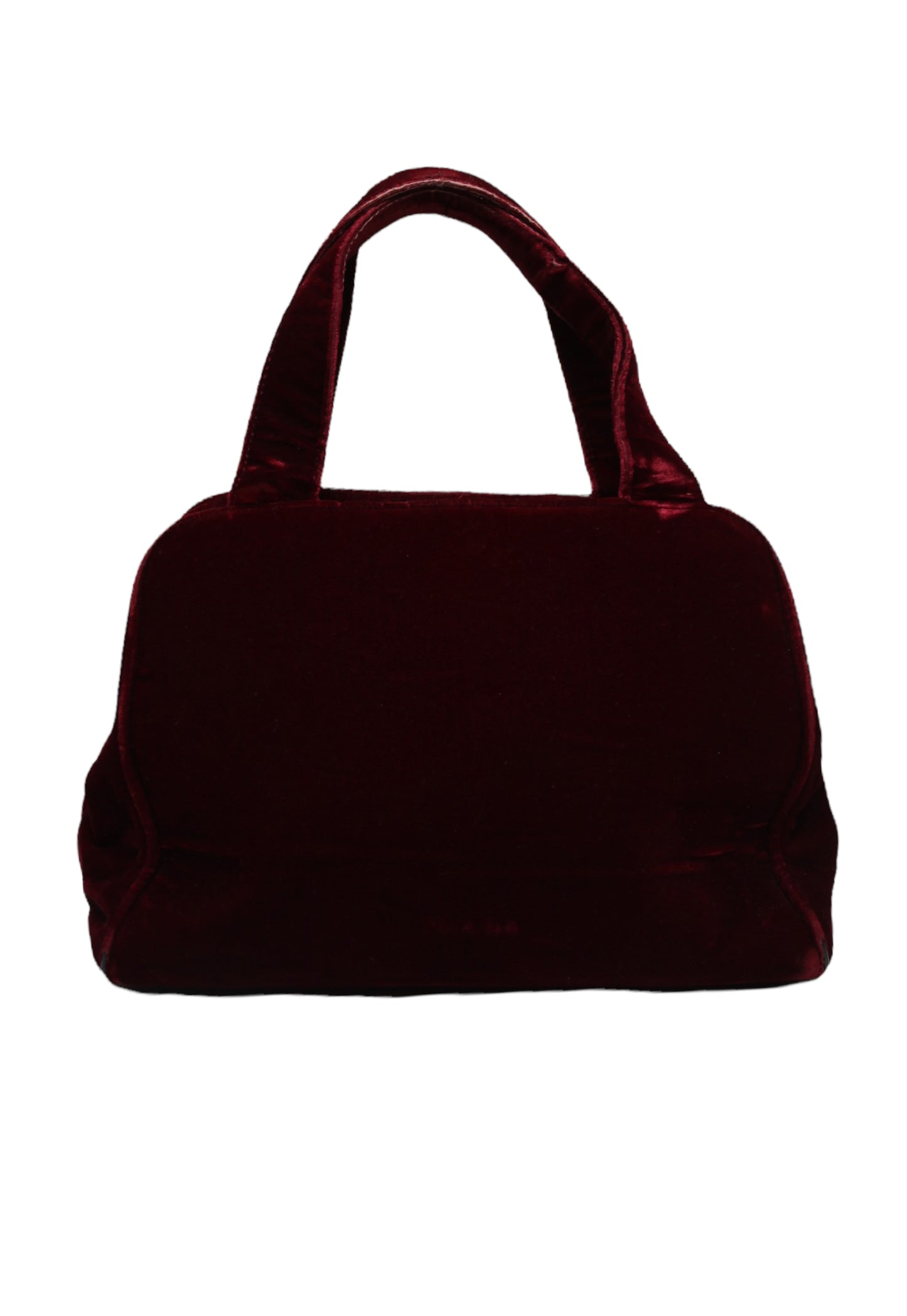 Vintage Prada Red Velvet Handbag (3)