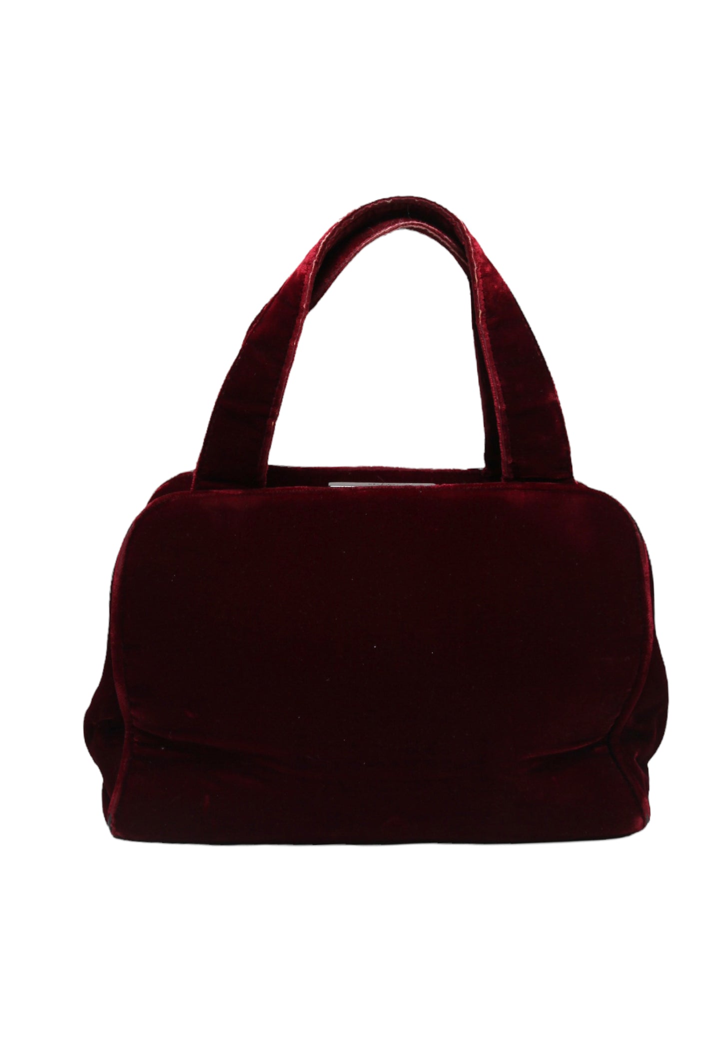 Vintage Prada Red Velvet Handbag (3)