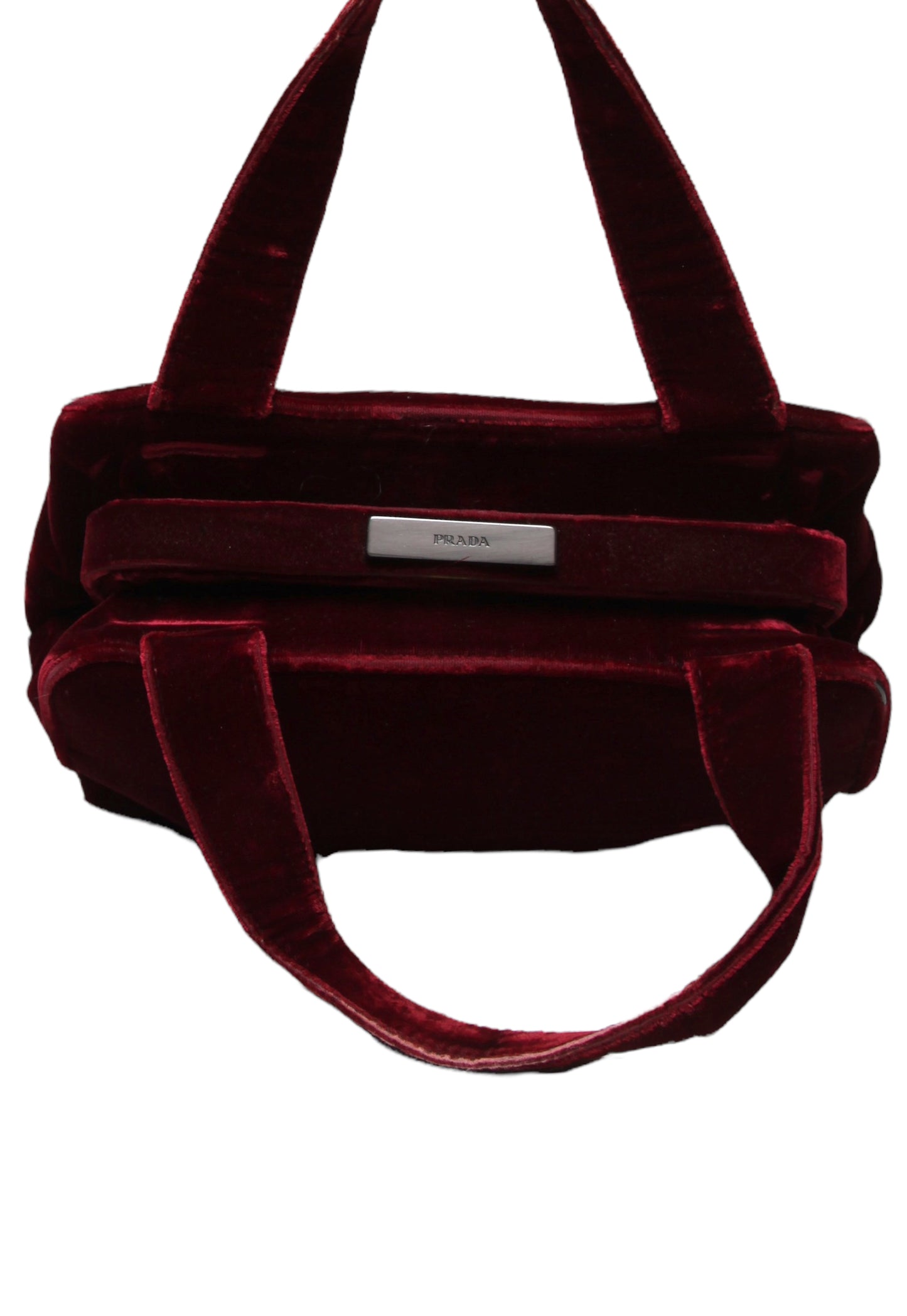 Vintage Prada Red Velvet Handbag (3)